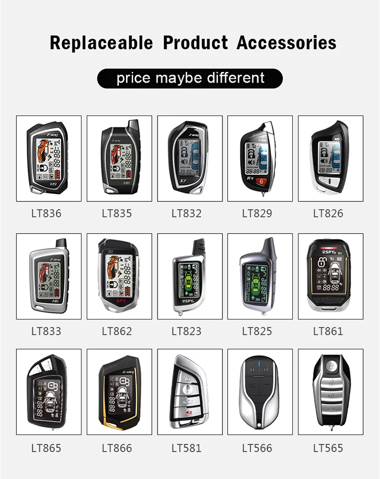 SPY Universal Car Alarm Remote Start System Security Automatic Gadi Keyless Theft Car Remote Starter Lcd Key