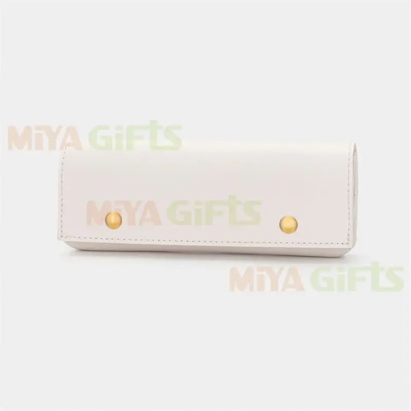 personalized leather pen case pencil pouch holder with gold button high class elegant soft large