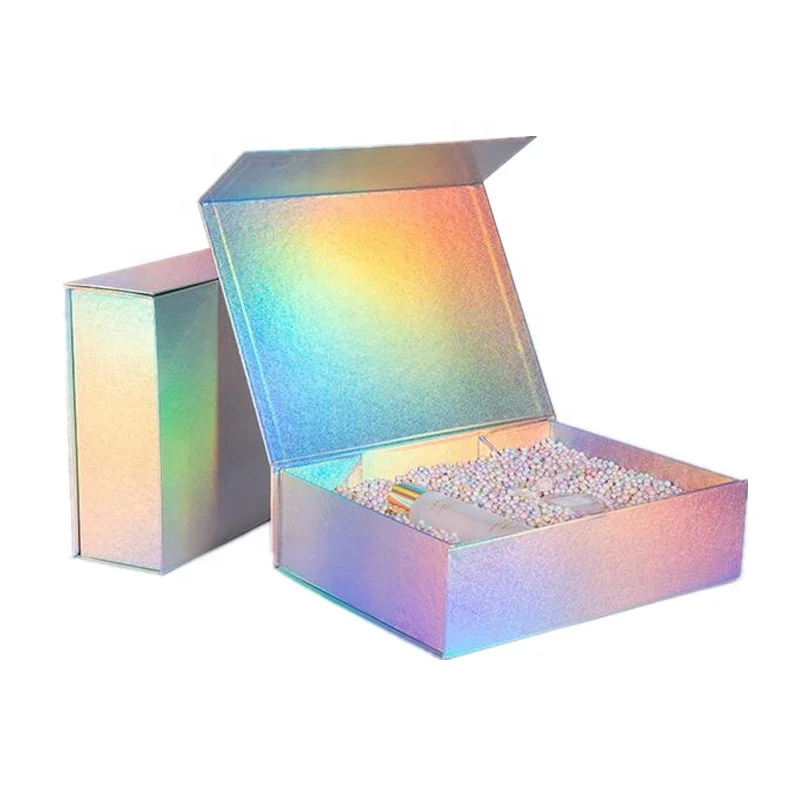 2022 Popular OEM Printing Hologram Holographic Laser Cut Lip Gloss Lipgloss Makeup Cosmetic Folding Box Gift Packaging