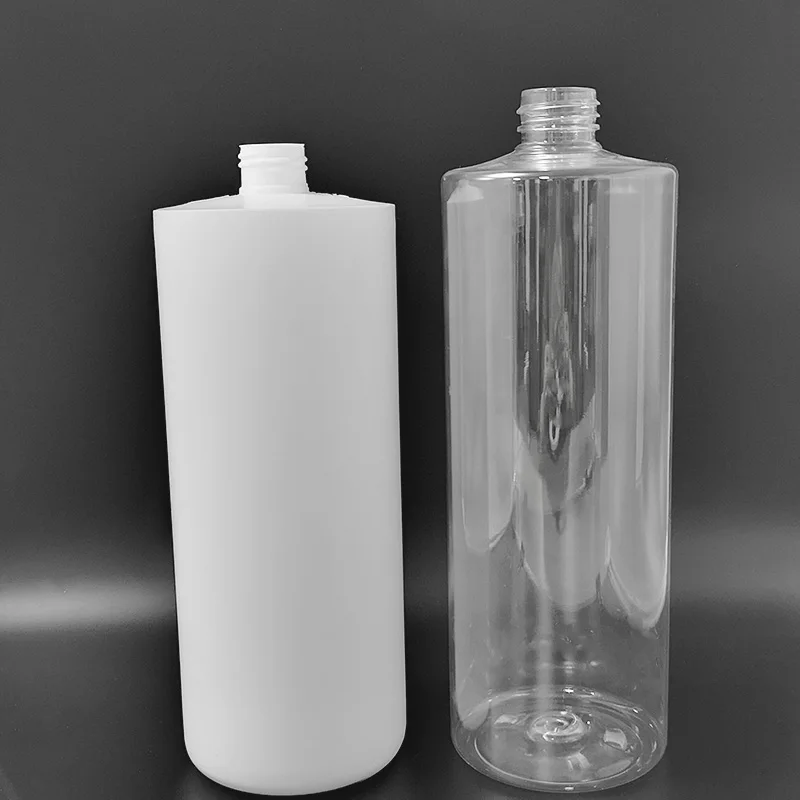 1000ml PE  plastic shampoo  cosmetic Bottle with spray pump or lotion pump