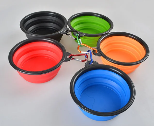 Silicone Pet Bowl Portable Outdoor Pet Folding Bowl for Cats and Dogs Silicone Pet Bowl
