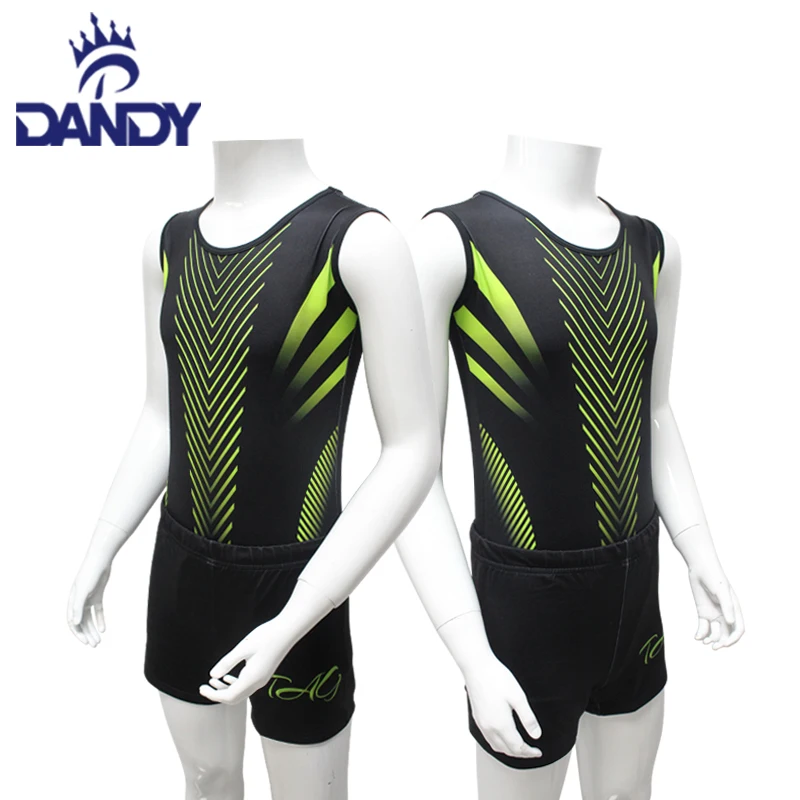 Ombre Rhythmic Ballet Gymnastics Customized Size Competition Leotards With Rhinestones for Girls