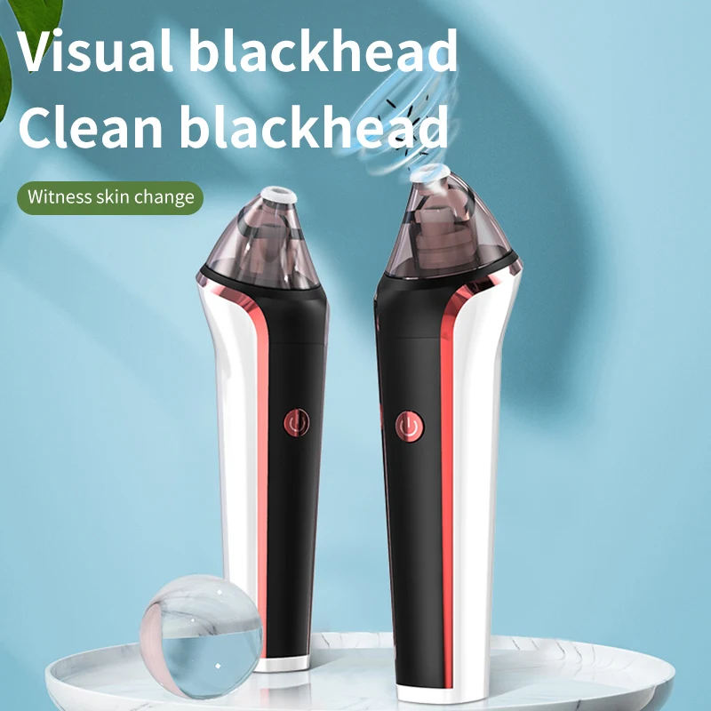 Custom wholesale electric pore nose cleaner  mobile phone visual portable mini facial whitehead vacuum blackhead remover
