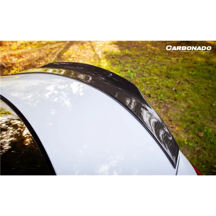 Carbonado SM Style Carbon Fiber Trunk Spoiler wing fit Mercedes W205 C63 AMG C180 C200 Sedan