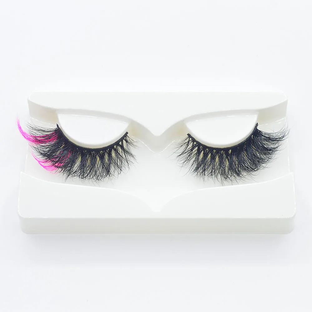 Fluffy real mink lashes private label fluffy lash strips vendor customized packaging diamond mink stars colors wholesale eyelash