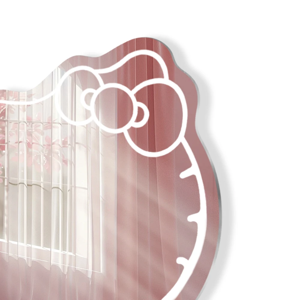 Full Length Decorative Mirrors Pink light touch mirror switch For Bathroom Irregular Wall Modern Dressing Mirror