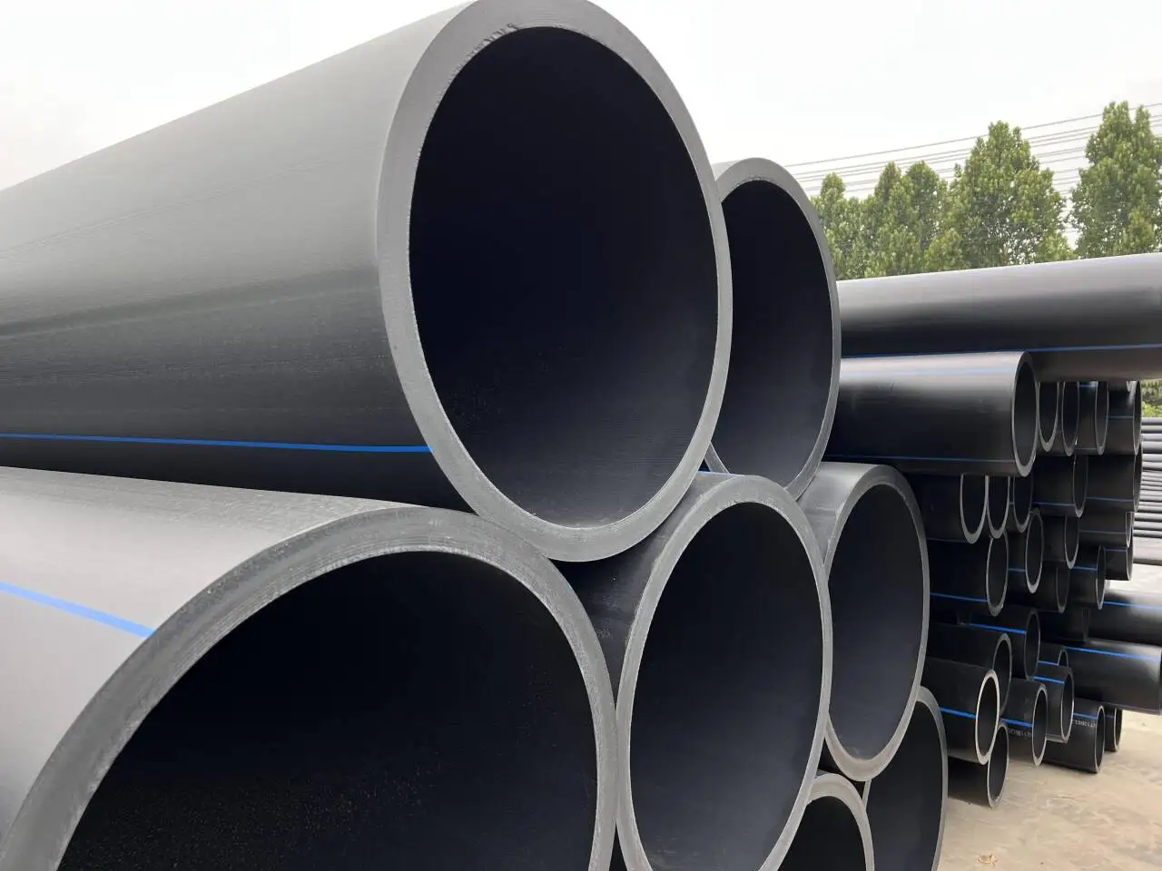HDPE PIPES Fittings Pe Water Plastic Tube Large Diameter Irrigation Polyethylene Pipe HDPE Carat Corrugated Tube