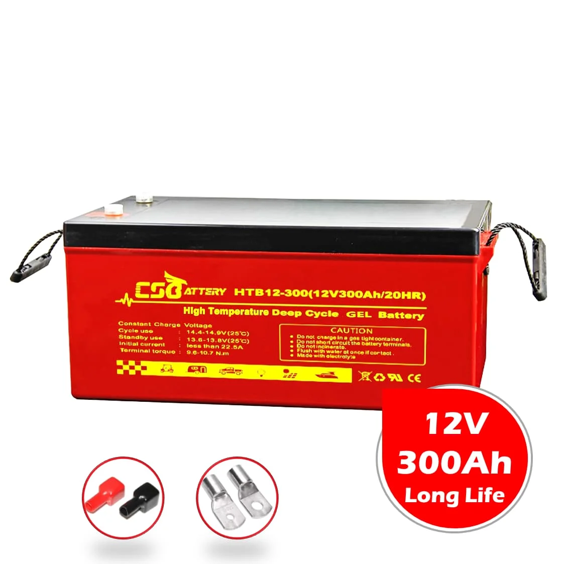 CSBattery 12 В 300 А/х гелевая батарея с длительным сроком службы для гольф-автомобилей и багги поставка из Китая