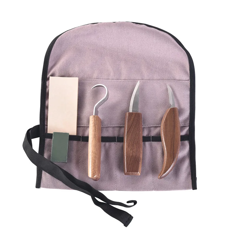Factory Outlet Craft Carving Knife Woodworking Peeling Hook Knife Hand Tool Cutting Wooden Spoon Stainless Steel Knife Set