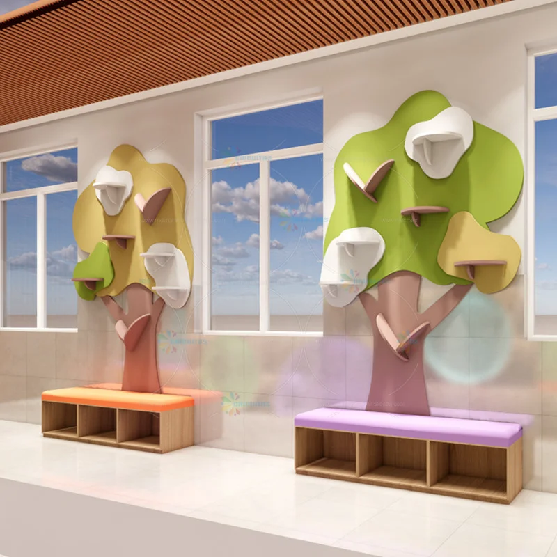 Chiquitos Custom Design Themed Bookshelf Kids Library Furniture Bookcase For Kindergarten School luxury library decorate