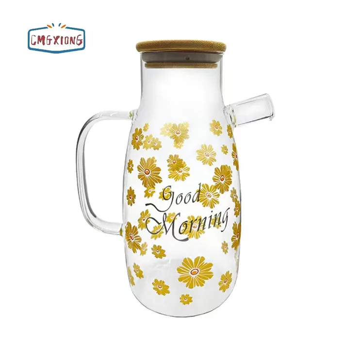 Olive Oil Bottle Dustproof Lid Gift Custom Logo Scale Supply Wholesale High Borosilicate Glass Oil Pot Kitchen Household