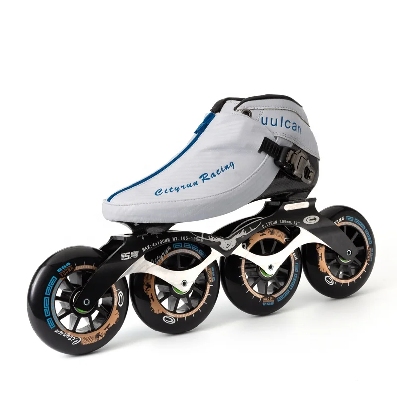 Wholesale price roller skate velvet lining roller skates white Carbon Fiber shell roller skates