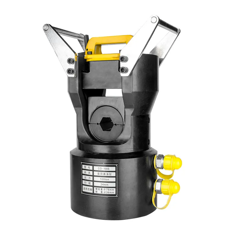 CO-100S Heavy Duty Double-acting 100 ton Hydraulic Head Crimping Crimper Tool For Cable Lugs with electric double loop pump
