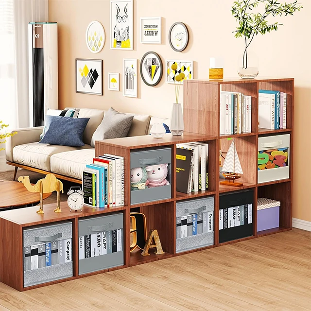 Hot Sales  Collapsible Non Wovens Fabric Cube Organizer Storage Bin Clothes Boxes With Window