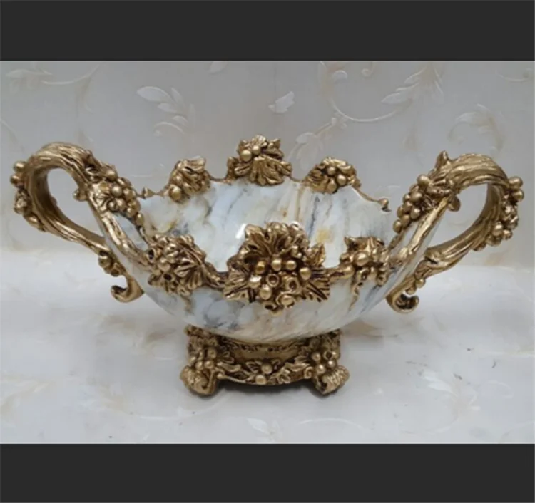 Customized Resin Decorative Luxury Fruit Bowl Dish