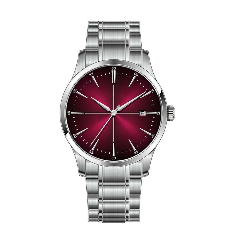 quartz watchesman style watchmontre hommewholesal watch  316L stainless steel case, snap caseback