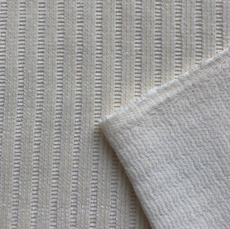 100% chenille polyester fabric knit for women garment