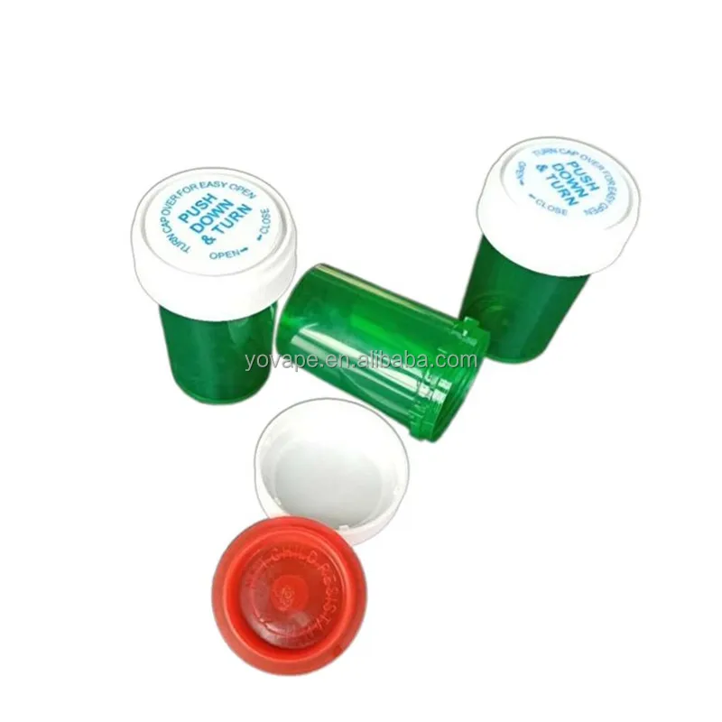 Pill Dispenser Organizer 30ml 50ml 60ml 120ml Push Down and Turn Medicine Container Pill Bottle with Child proof Resistant Cap
