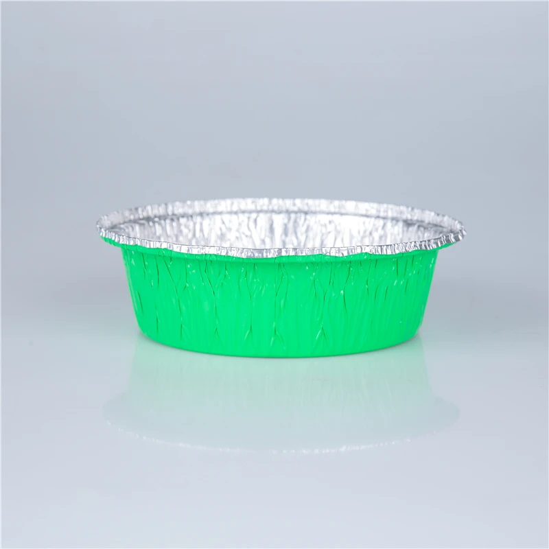 555ml kitchen use household aluminum foil cake pans disposable microwavable aluminum foil round baking pan