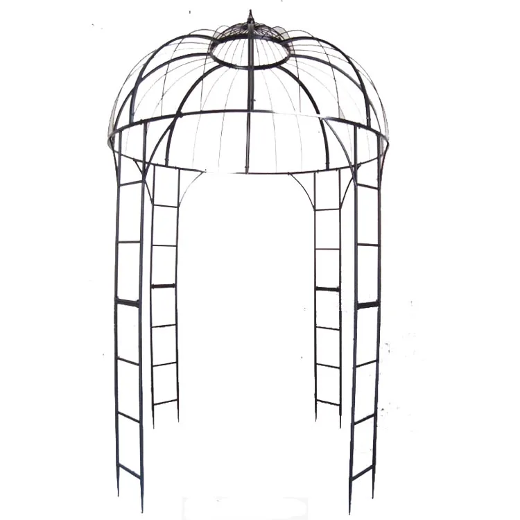 Элегантная кованая железная садовая Арка с дверью для растений, альпинизма, металлическая садовая беседка, арка для свадьбы, обвенчающая арка