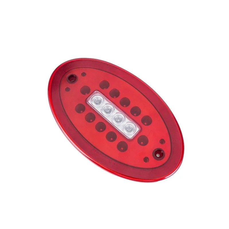 led 10 inch oval red/white/amber stop turn tail signal backup lamp for truck dot
