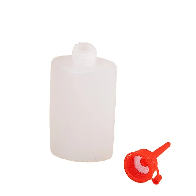 100ml 120ml super glue sewing machine lubricating oil painting packaging flat HDPE bottle with point nozzle