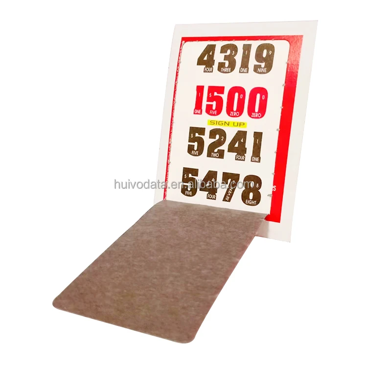 New Design Pull Tab Tickets Custom Code Pull Tab Cards Printing High Performance Custom Pull Tab Card