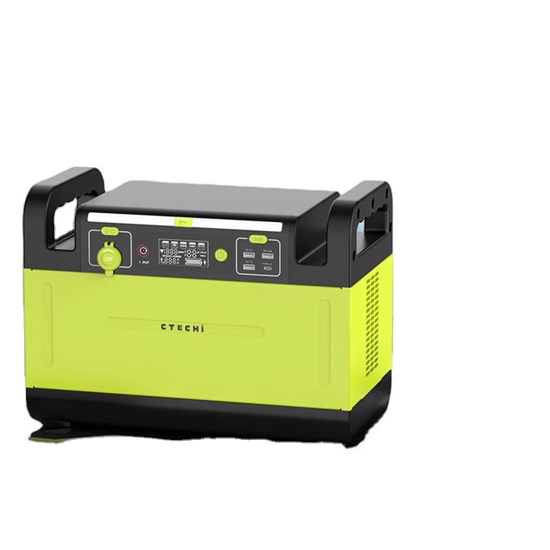 CTECHI 1500W Camping Home Car 110V 220V AC Outlet 12V DC USB Emergency Supply Power Solar Power Station Portable Solar Generator