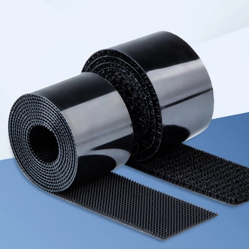 Fastening tape micro Reusable adjustable smooth micro nylon soft back with glue injection self-adhesive hook and towel loop tape