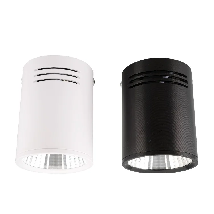 Surface mounted COB anti-glare spotlights high CRI high lumen downlights  circular ceiling downlights