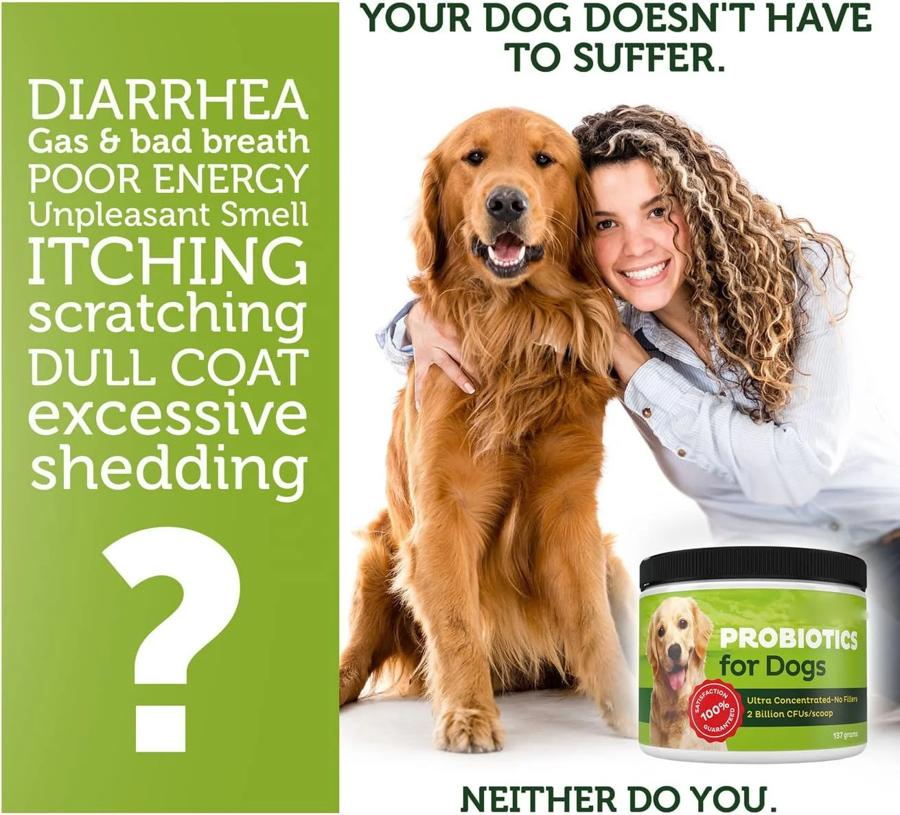 OEM/ODM Private Label Natural Pet Probiotic Nutritional Supplement Powder Prebiotics And Probiotics For Dogs