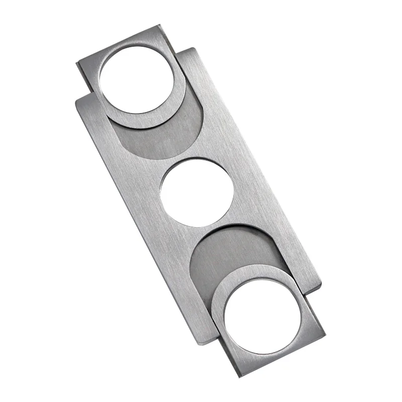 Wholesale Double Blade Super Sharp Stainless Steel Cigar Cutters High Quality Pocket Portable Square Cigar Scissors