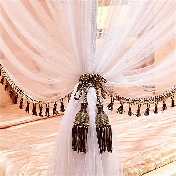 Двухслойная Роскошная квадратная кровать 4 Студенческая Складная москитная сетка с рамкой для кровати кровать-палатка