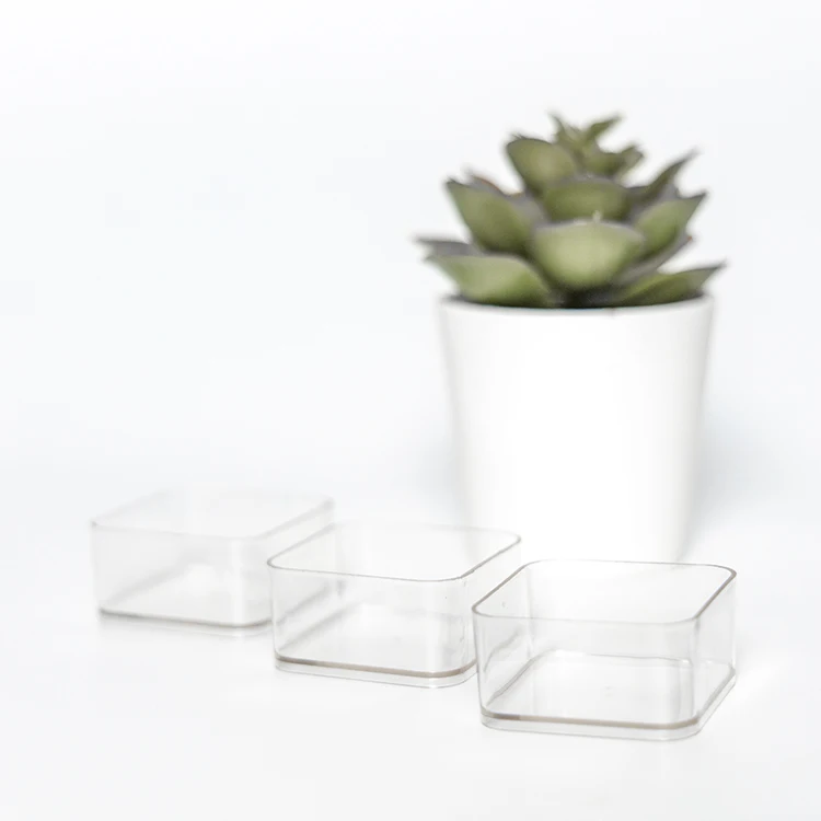 Polycarbonate clear transparent plastic tealight candle containers