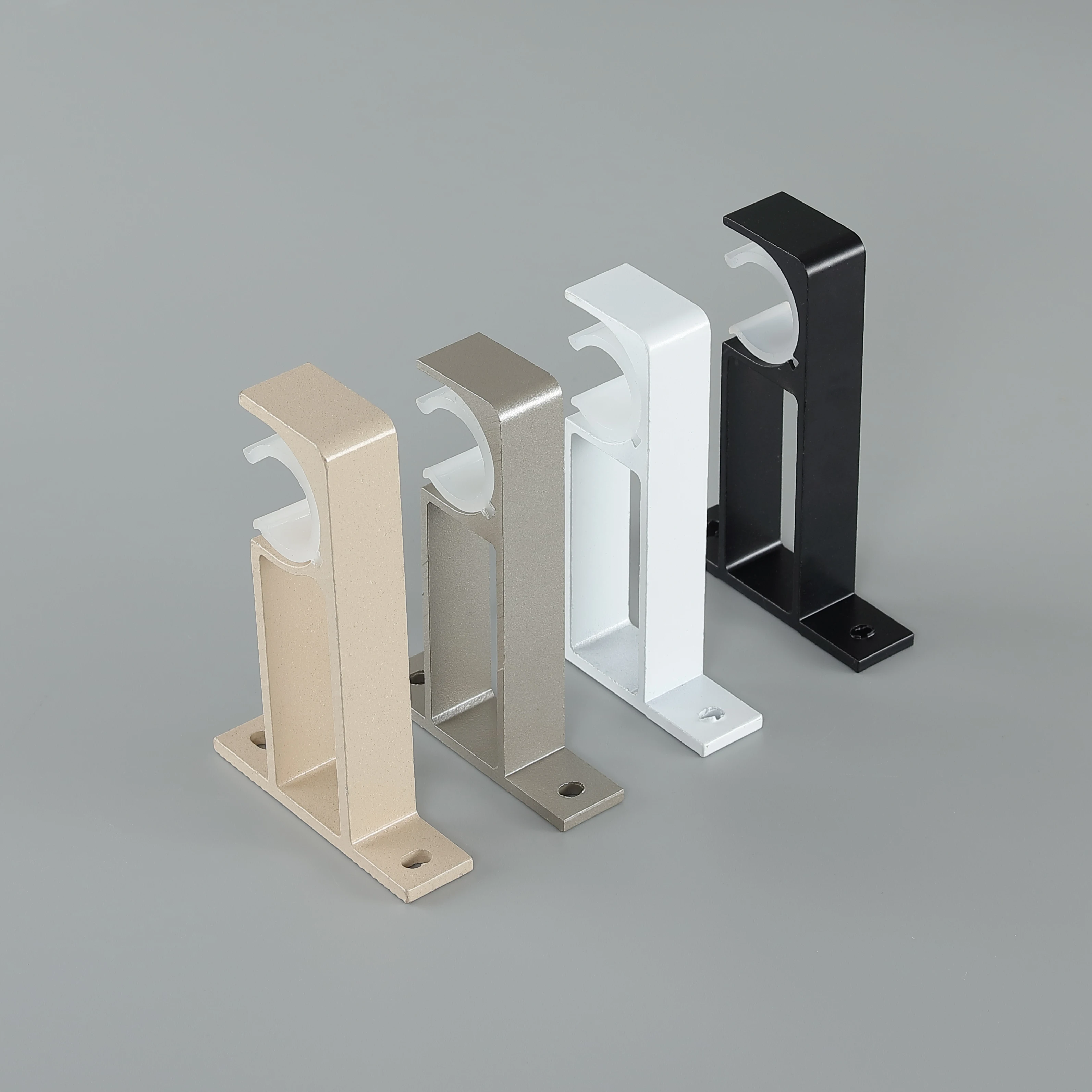 Thickened aluminum alloy base double support Roman rod bracket