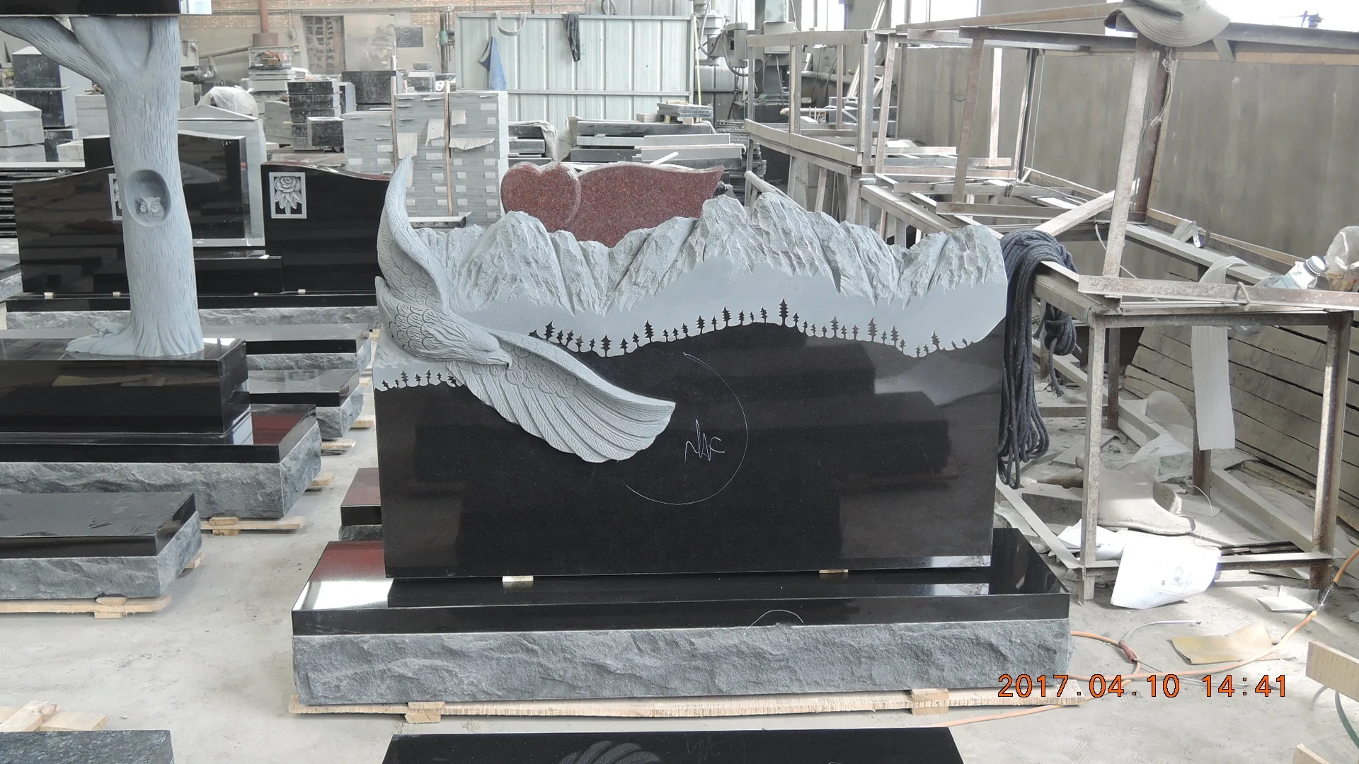headstone with eagle stone headstone with eagle black granite tombstone black granite slab tombstone