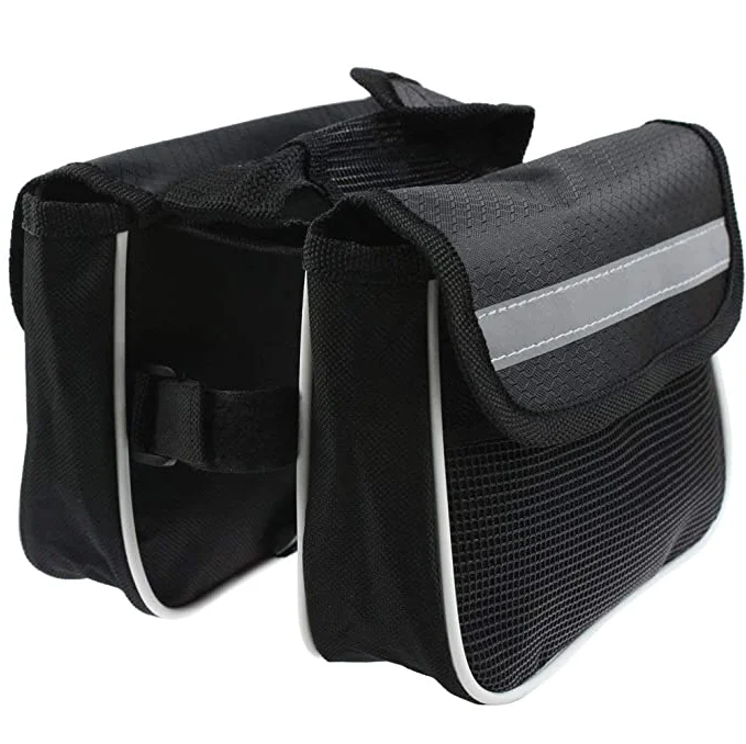 Bicycle Front Frame Cycling Road Bike Saddle Bag customized logo  Motorcycle Handlebar Bag with 2 Large Storage Bag Waterproof