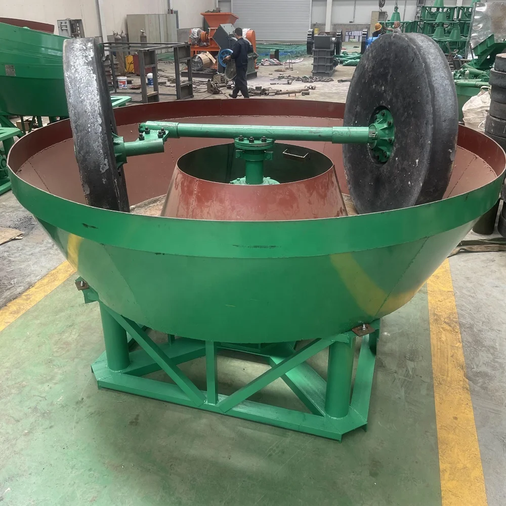 Beneficiation gold and silver ore mill rock gold slag powder grinding equipment gold fine grinding equipment Wet Pan Mill