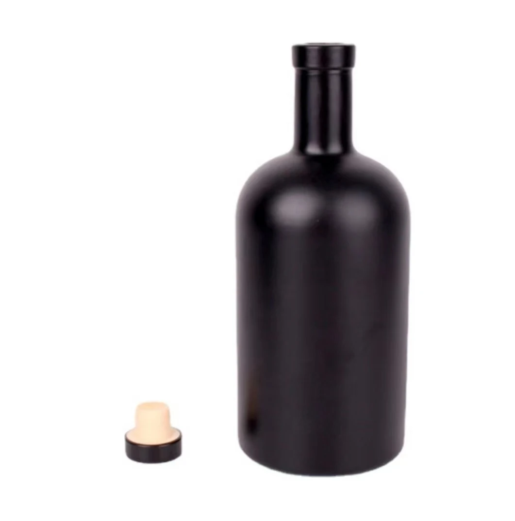 Fast delivery gin vodka whiskey empty clear black 1000ml 75cl 750ml 500ml 200ml liquor glass bottle