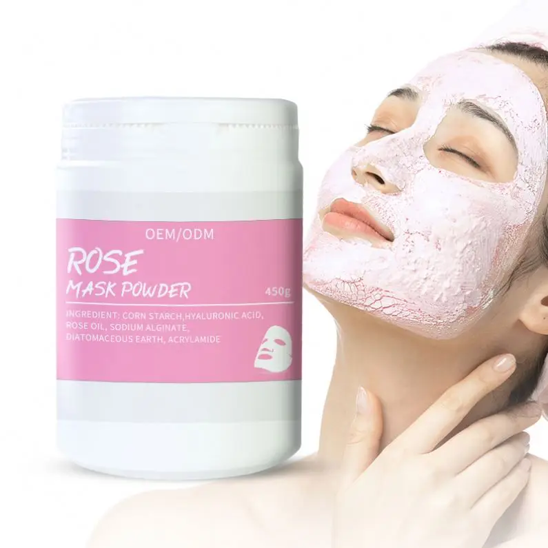 XBY OEM Private Label Wholesale 450g Moisturizing Whitening Facial Mask Chamomile Rose Hyaluronic Acid Jelly Face Mask Powder