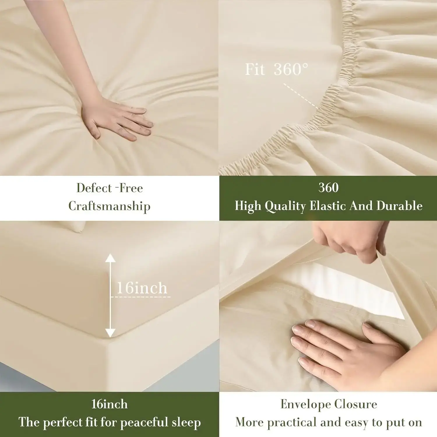 100% Egyptian Cotton King Size Sheet Set 1000 Thread Count Luxury Cotton Bed Sheets Breathable & Cooling Bedding and Pillowcases