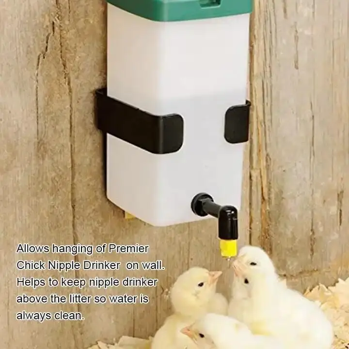 Plastic Square Nipple Drinker Wall Mounting Bracket/Chick Nipple Drinker Wall Bracket For 1L and 500 ML White Waterer Box