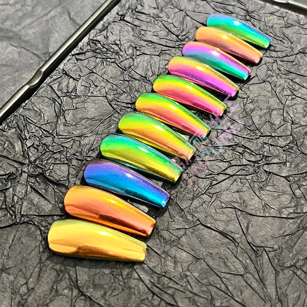 Bulk magic chrome powder mirror effect nail art pigment chameleon chrome powder