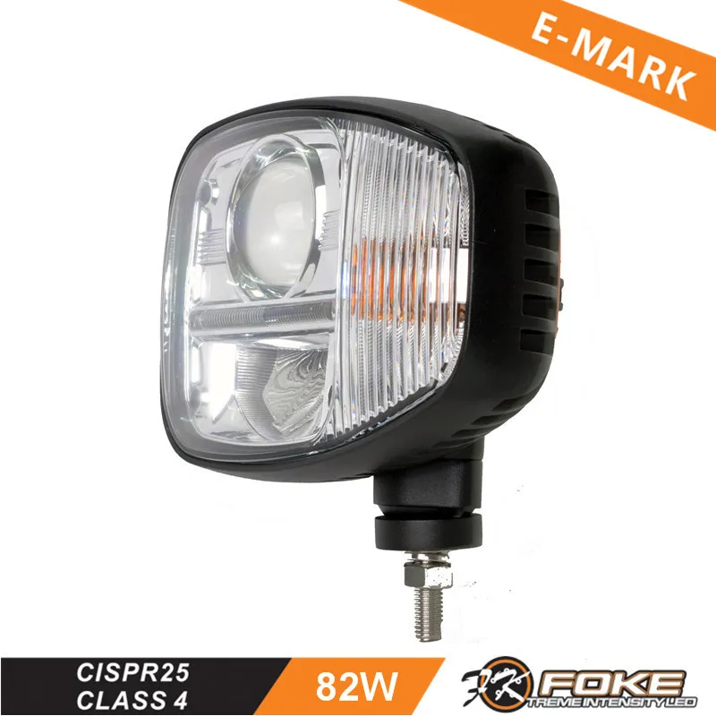 Emark 82W Led Work Lamp for Snowplow Skid Steer Loader Led Tractor headlamp Combination Headlight with DRL and Turn Signal