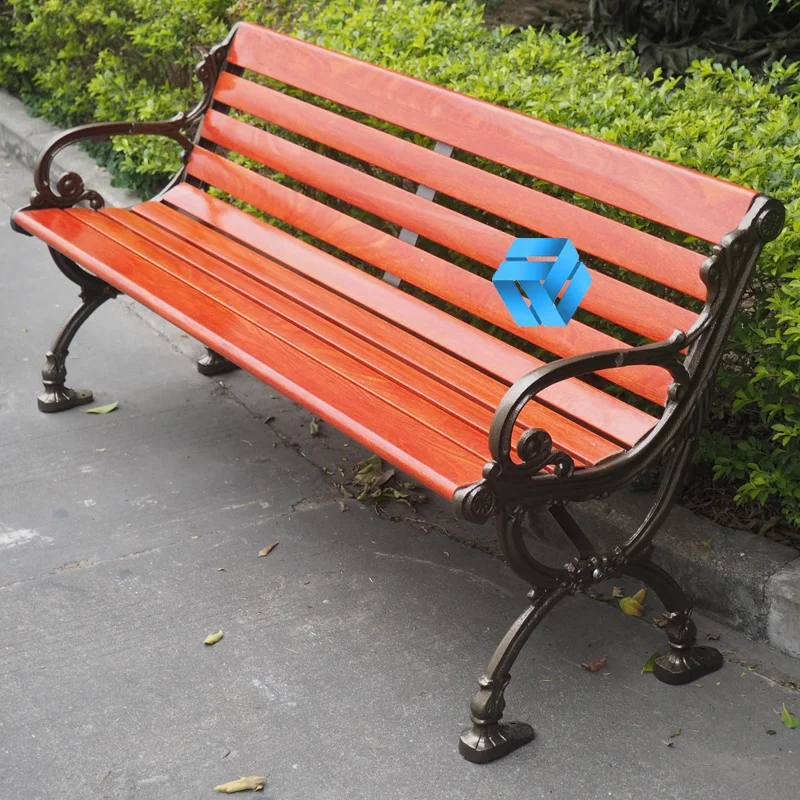 High Quality Low Price Wrought Aluminum Wood Plastic Chair Waiting Recliner Slats Park Bench