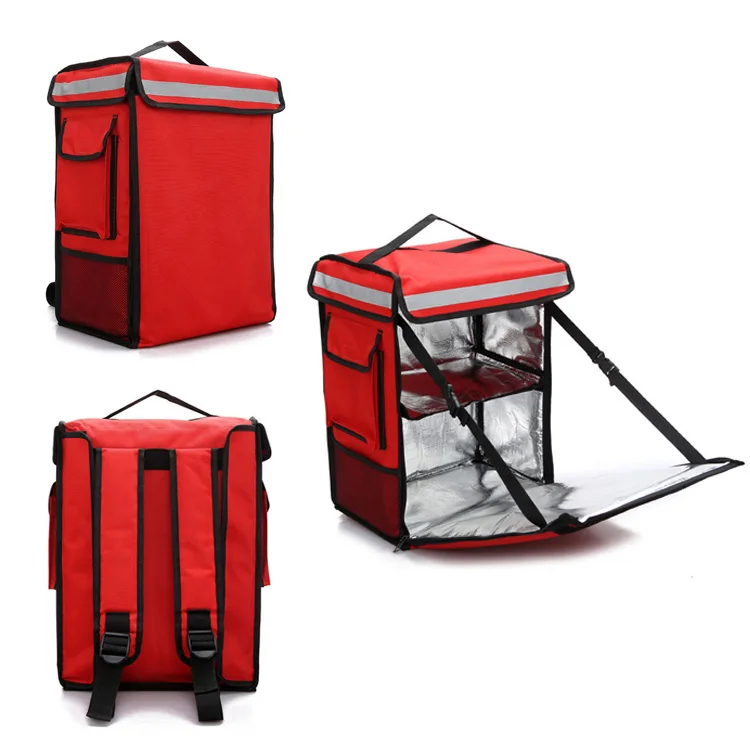 Large backpack pizza food delivery promotional cooler bag for picnic for delivery