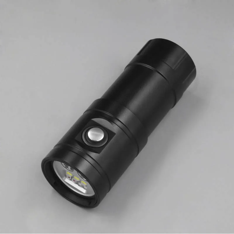 100 м подводный белый красный светодиодный фонарик UV395nm для дайвинга Тактический 320650 перезаряжаемый лм фотография видео заполняющий свет