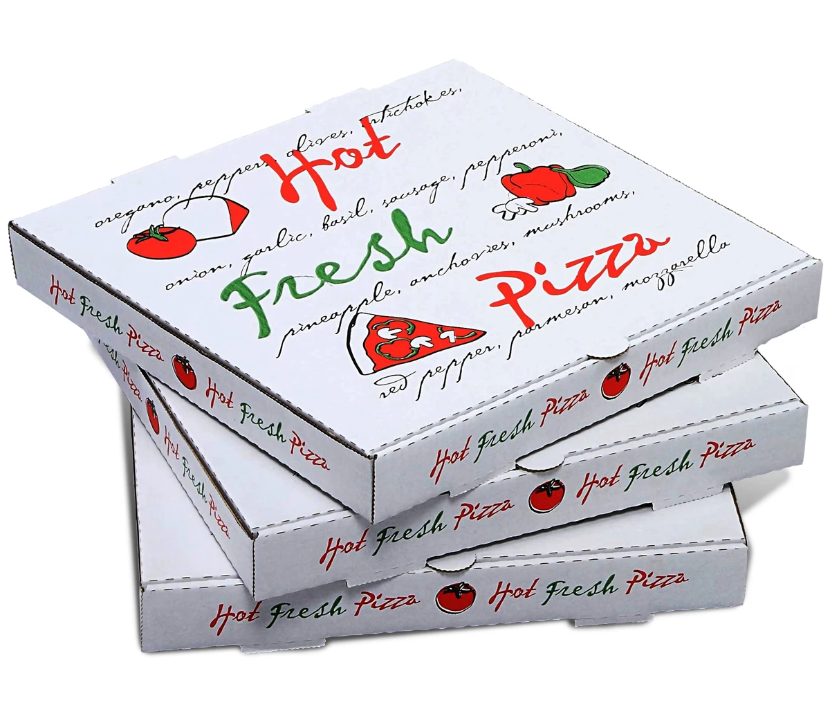 Low Price Kraft Corrugated  Pizza Packaging Paper box With Custom Logo