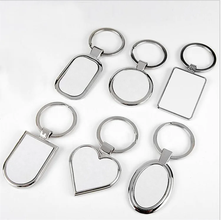 Sublimation Wholesale Heat Transfer Printing Sublimation Keychain Custom Logo Blank Metal Sublimation Metal Key Chain