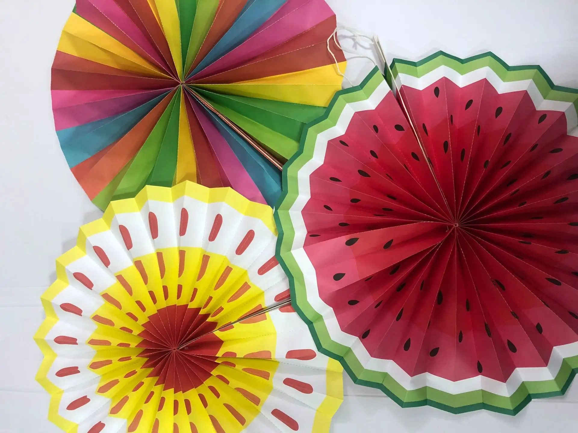 Wedding holiday Birthday party floral origami folding flower fan wedding room decorate